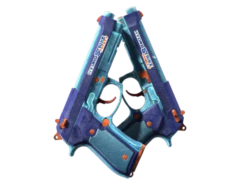 StatTrak™ Dual Berettas | Hydro Strike (Well-Worn)