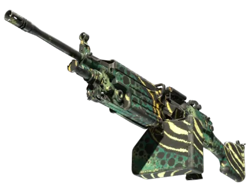 StatTrak™ M249 | Emerald Poison Dart (Field-Tested)