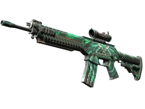 StatTrak™ SG 553 | Dragon Tech (Well-Worn)