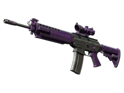 StatTrak™ SG 553 | Ultraviolet (Battle-Scarred)