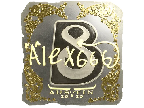 Sticker | alex666 (Gold) | Austin 2025