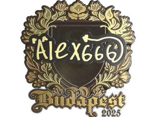 Sticker | alex666 (Gold) | Budapest 2025