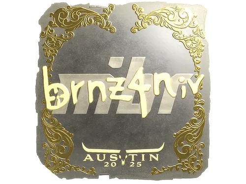 Sticker | brnz4n (Gold) | Austin 2025