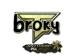 Sticker | broky (Gold) | Antwerp 2022