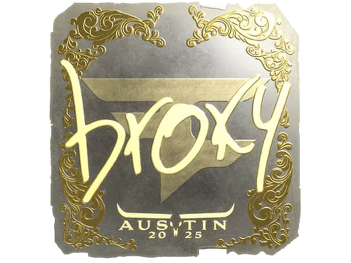 Sticker | broky (Gold) | Austin 2025