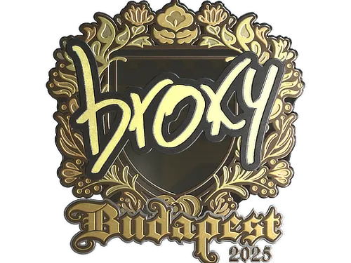 Sticker | broky (Gold) | Budapest 2025
