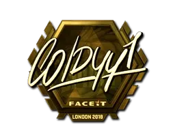 Sticker | COLDYY1 (Gold) | London 2018