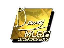 Sticker | DAVEY (Gold) | MLG Columbus 2016