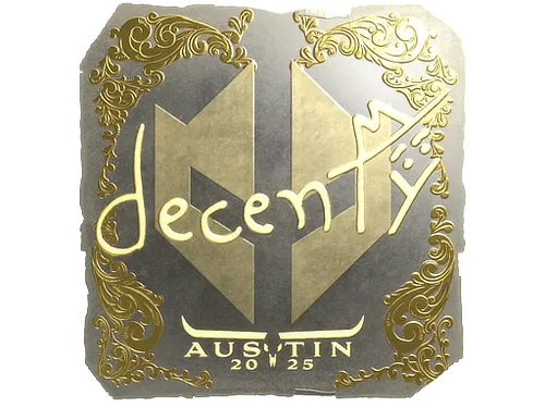 Sticker | decenty (Gold) | Austin 2025