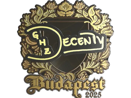 Sticker | decenty (Gold) | Budapest 2025