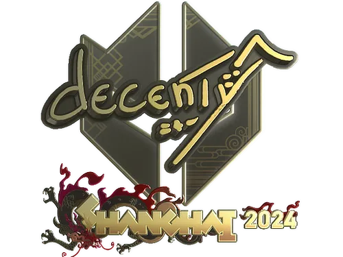 Sticker | decenty (Gold) | Shanghai 2024