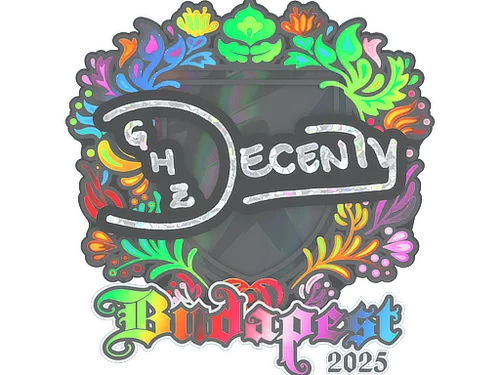 Sticker | decenty (Holo) | Budapest 2025