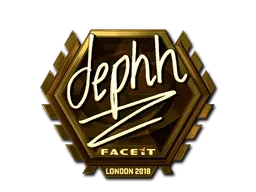 Sticker | dephh (Gold) | London 2018