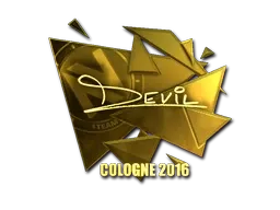 Sticker | DEVIL (Gold) | Cologne 2016