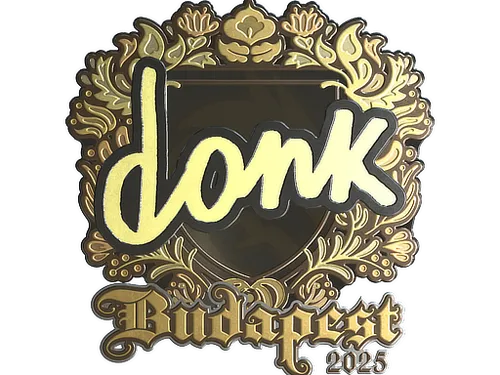 Sticker | donk (Gold) | Budapest 2025