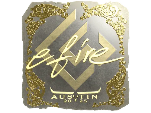 Sticker | efire (Gold) | Austin 2025