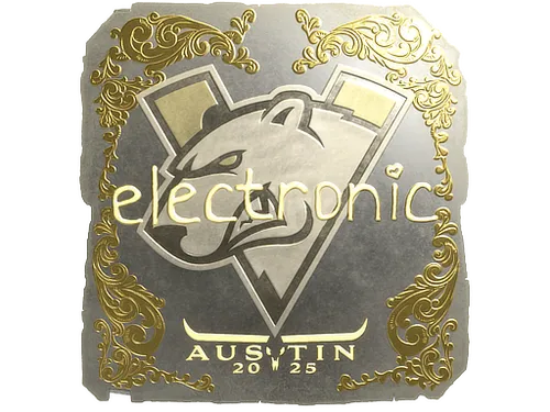 Sticker | electronic (Gold) | Austin 2025