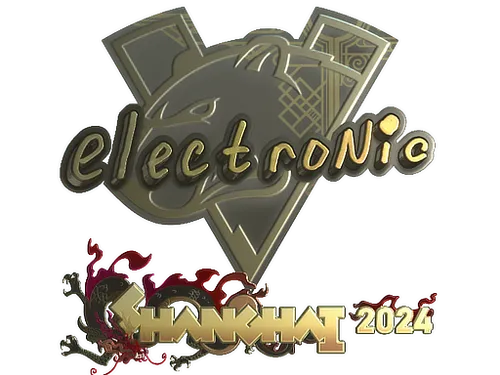 Sticker | electronic (Gold) | Shanghai 2024