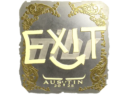 Sticker | exit (Gold) | Austin 2025
