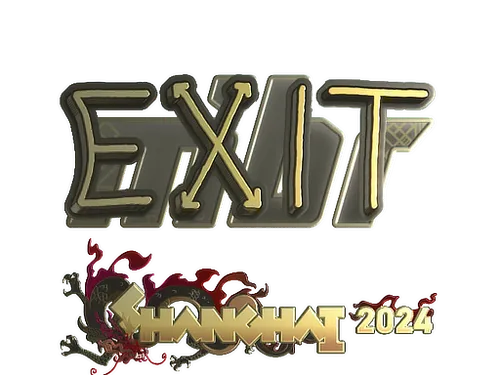 Sticker | exit (Gold) | Shanghai 2024