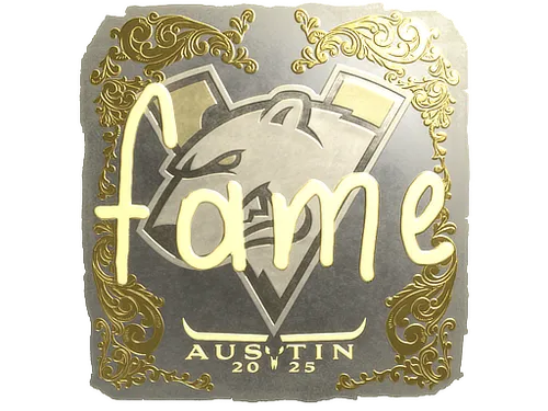 Sticker | fame (Gold) | Austin 2025