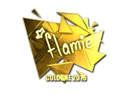 Sticker | flamie (Gold) | Cologne 2016