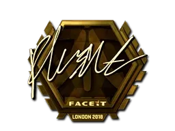 Sticker | flusha (Gold) | London 2018