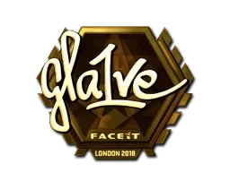 Sticker | gla1ve (Gold) | London 2018