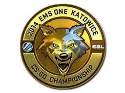 Sticker | Gold ESL Wolf (Foil) | Katowice 2014