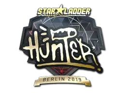 Sticker | huNter- (Gold) | Berlin 2019