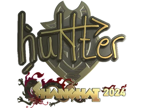 Sticker | huNter- (Gold) | Shanghai 2024