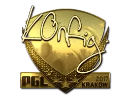 Sticker | k0nfig (Gold) | Krakow 2017