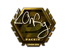 Sticker | k0nfig (Gold) | London 2018