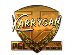 Sticker | karrigan (Gold) | Krakow 2017