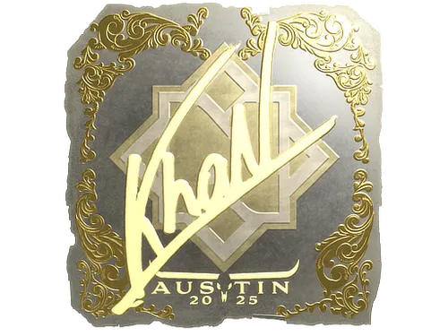 Sticker | khaN (Gold) | Austin 2025