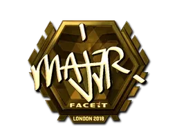 Sticker | MAJ3R (Gold) | London 2018