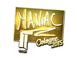 Sticker | Maniac (Gold) | Cologne 2015