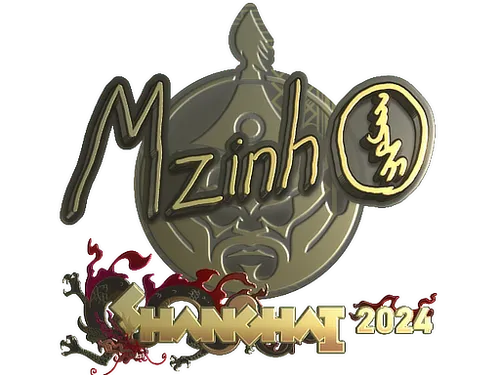 Sticker | mzinho (Gold) | Shanghai 2024