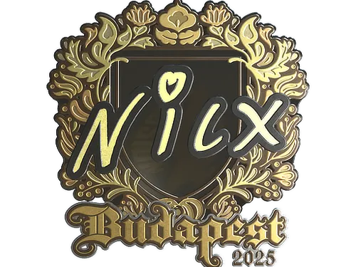 Sticker | nicx (Gold) | Budapest 2025