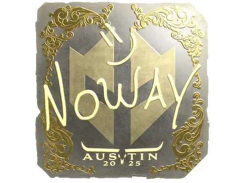 Sticker | noway (Gold) | Austin 2025