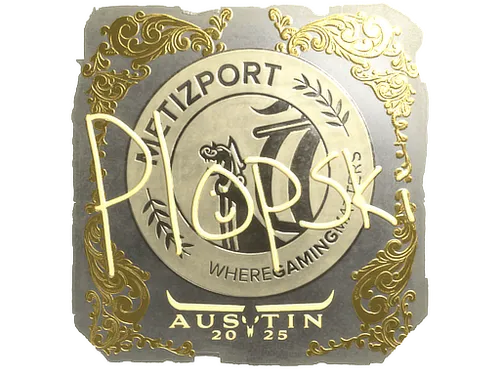 Sticker | Plopski (Gold) | Austin 2025