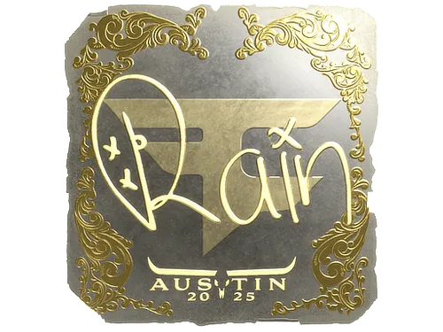 Sticker | rain (Gold) | Austin 2025