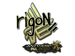 Sticker | rigoN (Gold) | Antwerp 2022