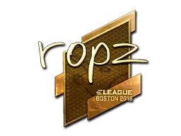 Sticker | ropz (Gold) | Boston 2018