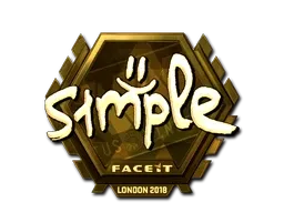 Sticker | s1mple (Gold) | London 2018