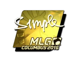 Sticker | s1mple (Gold) | MLG Columbus 2016