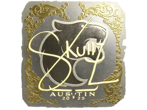 Sticker | skullz (Gold) | Austin 2025