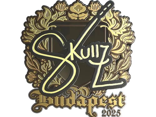 Sticker | skullz (Gold) | Budapest 2025