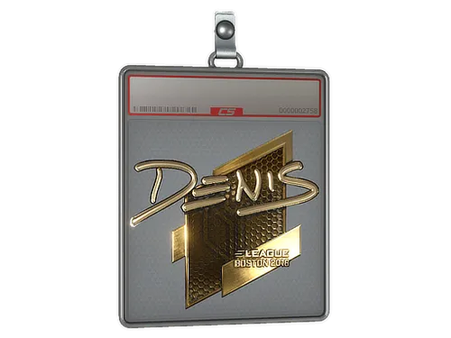 Sticker Slab | denis (Gold) | Boston 2018