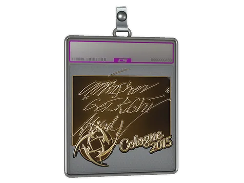 Sticker Slab | GeT_RiGhT (Gold) | Cologne 2015